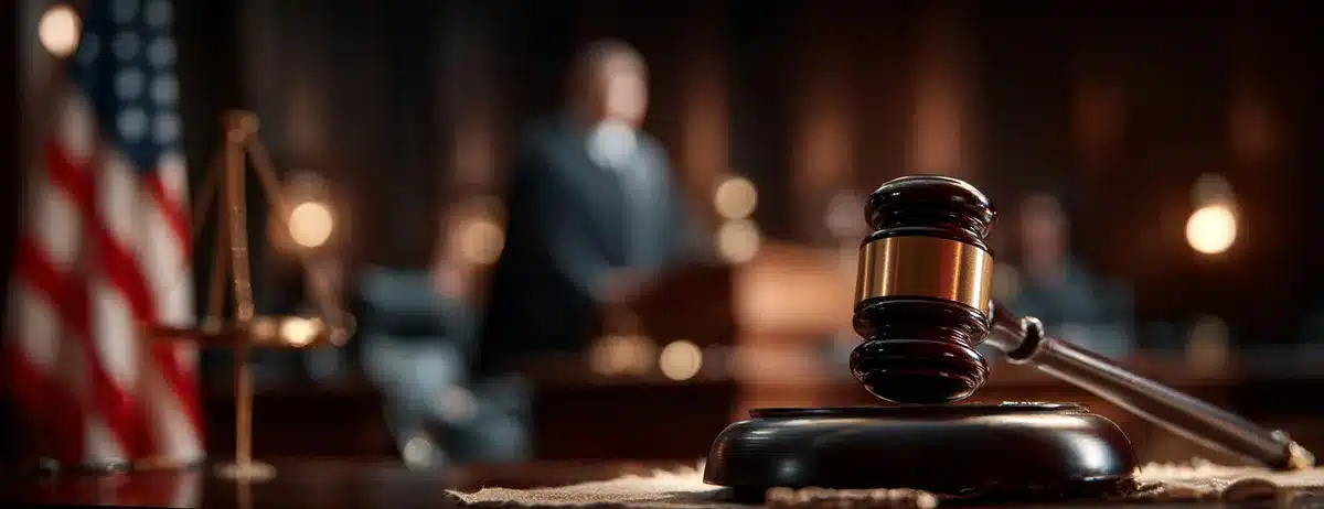 Image of a federal tribunal scene